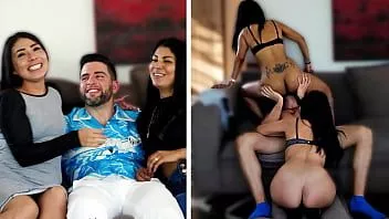 Reproducir Dos latinas sexys compiten en un trío para convertirse en su esposa